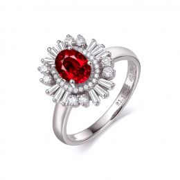 Bague de Fiançailles Rubis Cesária Évora