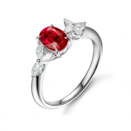 Bague La Esmeralda Rubis Or blanc Diamants