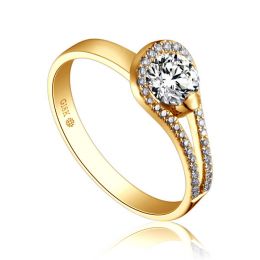 Bague Solitaire Victor Hugo - Les contemplations - Or jaune | Contemplations
