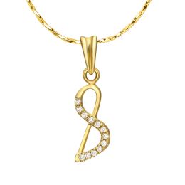 Pendentif chiffre 8 - Or jaune 18cts - Diamants 0.024ct