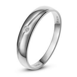 Alliance Femme. Platine. Diamant 0.015ct | Coralis