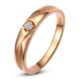 Alliance diamant or rose - Alliance pour Elle