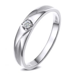 Alliance diamant or blanc - Alliance pour Elle