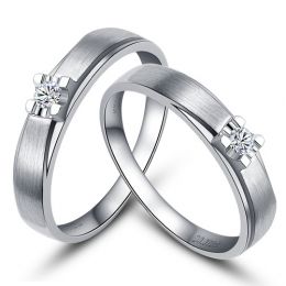 Alliances solitaires or - Alliances Duo - Or blanc - Diamants