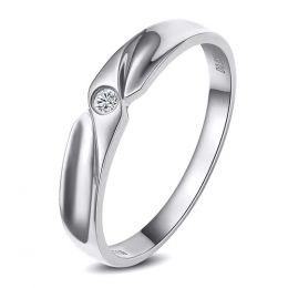 Alliance originale or blanc - Alliance Femme - Diamant