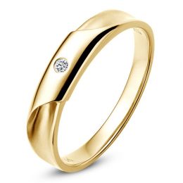 Alliance Homme. Or jaune. Diamant 0.045ct | Fraser