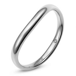 Alliance Homme. Platine. Diamant 0.011ct