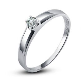 Alliance mariage originale - Alliance Femme - Or blanc - Diamant