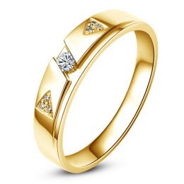 Alliance diamants - Or jaune - Alliance Homme