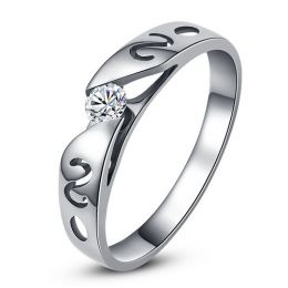 Mon alliance de mariage - Alliance originale or blanc, diamant - Femme