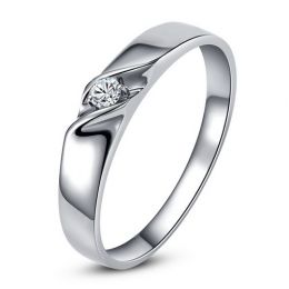 Alliance mariage - Alliance Homme - Platine - Diamant