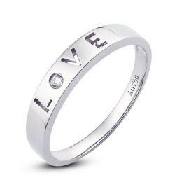 Alliance Love - Alliance femme or blanc - Diamant