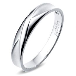 Alliance Homme. Platine. Diamant 0.007ct