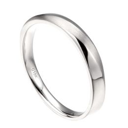 Alliance moderne Homme en Or blanc et Diamant | Ovidio