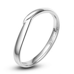 Alliance bague facettée - Alliance diamant Homme - Or blanc