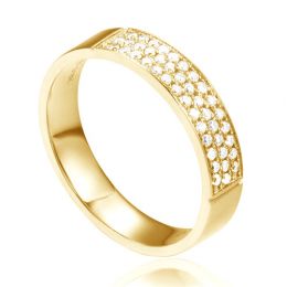 Alliance Or Jaune Narkisse - Alliance de Fiançaille en Diamant - Femme | Gemperles