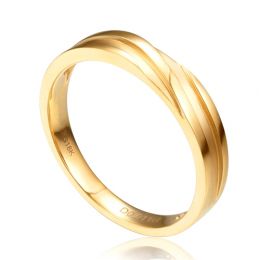 Bague alliance homme lignes obliques - Or jaune, diamant | Eolas