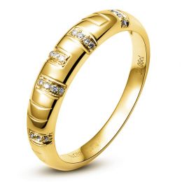 Bague Or jaune et Diamants pour homme | Toi et moi