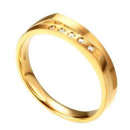 Alliance mariage 2 anneaux en 1. Homme moderne Or jaune