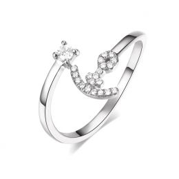 Bague enclume de bateau. Or blanc 18cts, diamants 0.11ct  | Gemperles