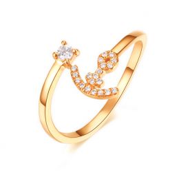 Bague enclume de bateau. Or jaune 18cts, diamants 0.11ct | Gemperles