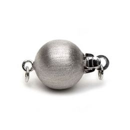 Stardust - 2 Fermoirs 8mm - Or blanc 18cts
