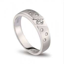 Bague alliance constellation diamantée - Platine - Femme | Talia