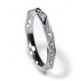 Alliance Femme Triangulaire Platine