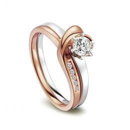 Bague Louis Aragon - Nous Dormirons Ensemble - Or Blanc, Rose | Gemperles