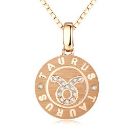 ♉Pendentif Taurus Or jaune. Signe du taureau. Zodiaque