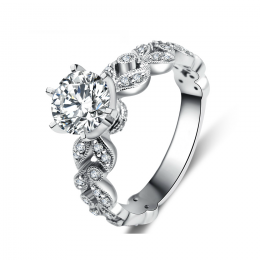 Bague Arthur Rimbaud - Sensation - Or Blanc & Diamants | Gemperles