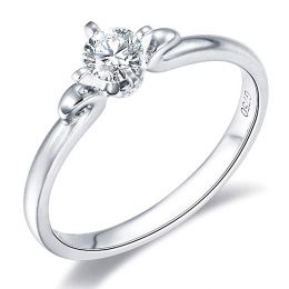 Solitaire Diamant Griffe Weston - Bague Fiancaille en Platine | Gemperles