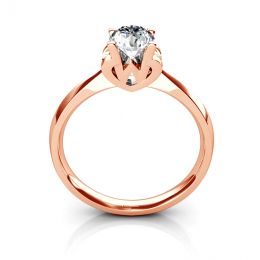 Bague prénom - Lettre W - Diamant, or rose | Gemperles