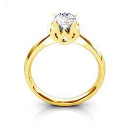 Bague prénom - Lettre W - Diamant, Or jaune | Gemperles