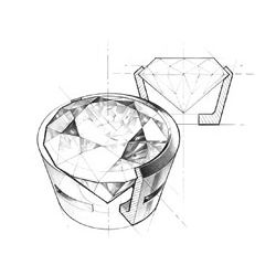 Anneaux d'or blanc 750/1000. Alliances androgynes duo. Diamants | Madeline & Horizon