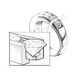 Alliance mariage - Platine - Diamant