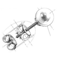 Boucle oreille perle Akoya I Constellation saphir diamant I Seiza