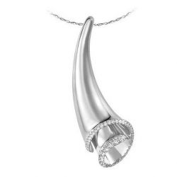 Magnifique pendentif or blanc diamant