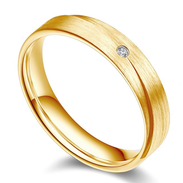 Alliance Sillage Amoureux Homme - Or Jaune, Diamants | Gemperles