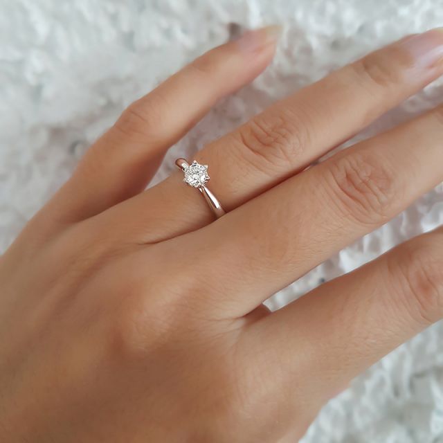 Solitaire Or Blanc, Diamant 0.25ct - L'Amour - Adélaïde DUFRÉNOY | Gemperles