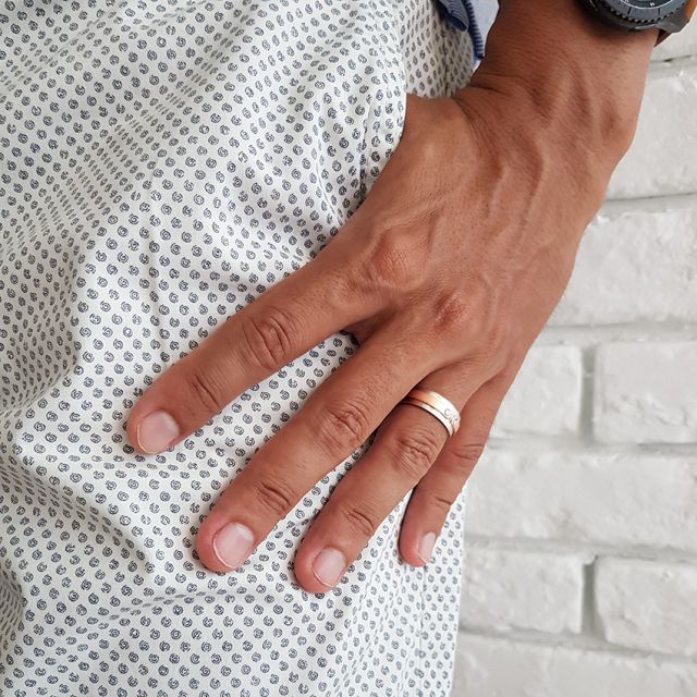 Bague Homme. Diamant. Or blanc et rose I Britannicus