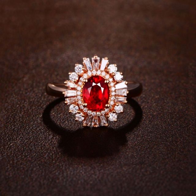 Bague de Fiançailles Rubis Cesária Évora