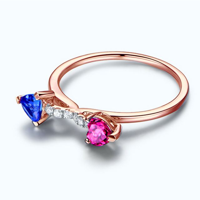 Bague croisée des chemins. Or rose