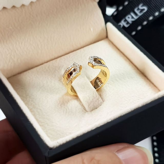 Alliance or jaune originale - Anneau discontinu pour Elle - Diamants | Otsara