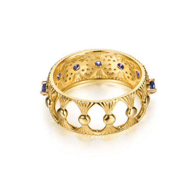 Bague Sixtine - Frivole, Rococo - Or jaune, saphir, diamant