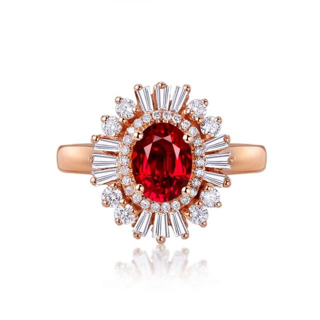 Bague de Fiançailles Rubis Cesária Évora