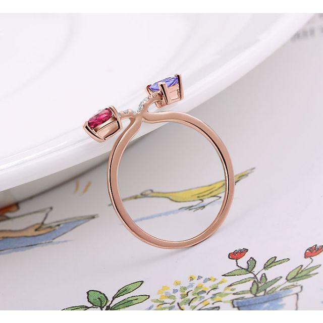 Bague croisée des chemins. Or rose