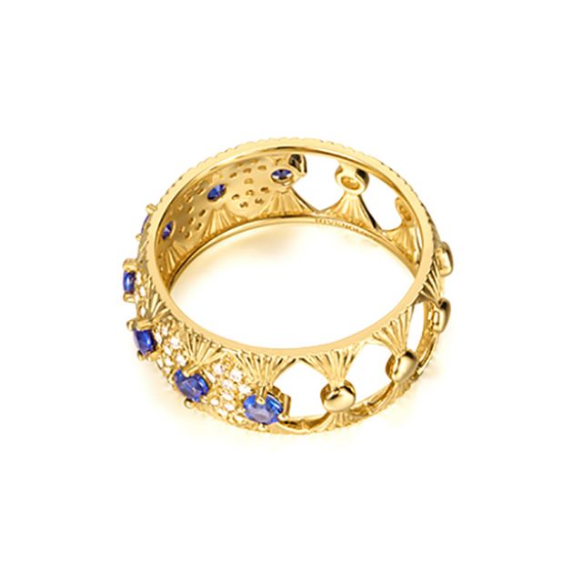 Bague Sixtine - Frivole, Rococo - Or jaune, saphir, diamant