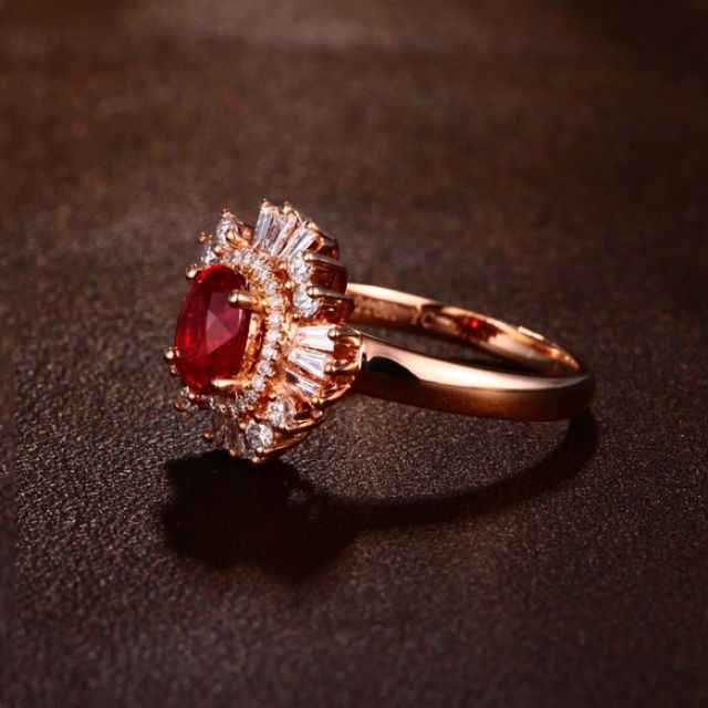 Bague de Fiançailles Rubis Cesária Évora