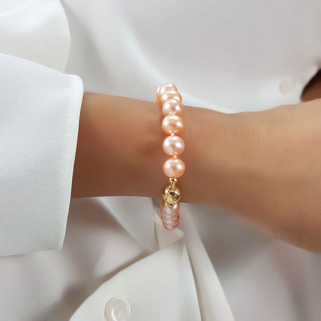 Bracelet - Bracelet perles roses - Perles de culture Chine - 7.5/8mm